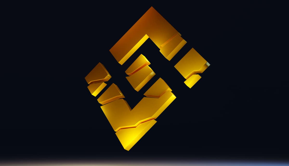logo da binance rachado