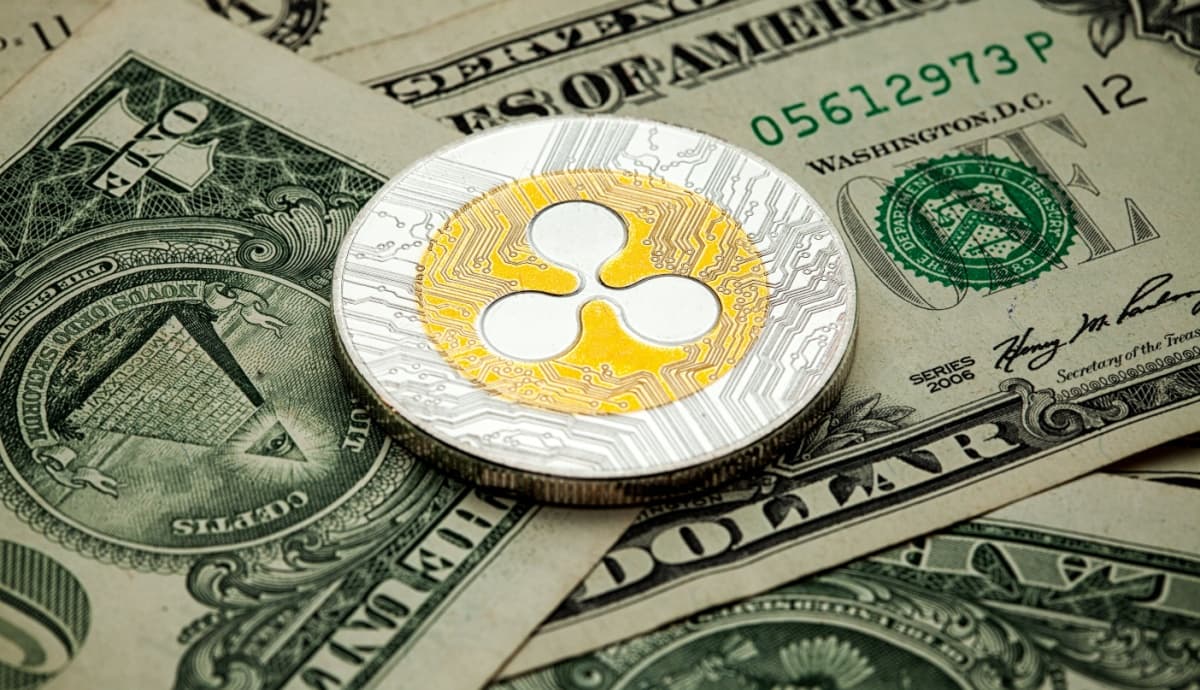 moeda xrp da ripple com notas de dólar